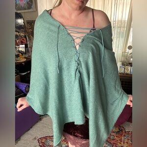 27 miles cashmere poncho cover up one size